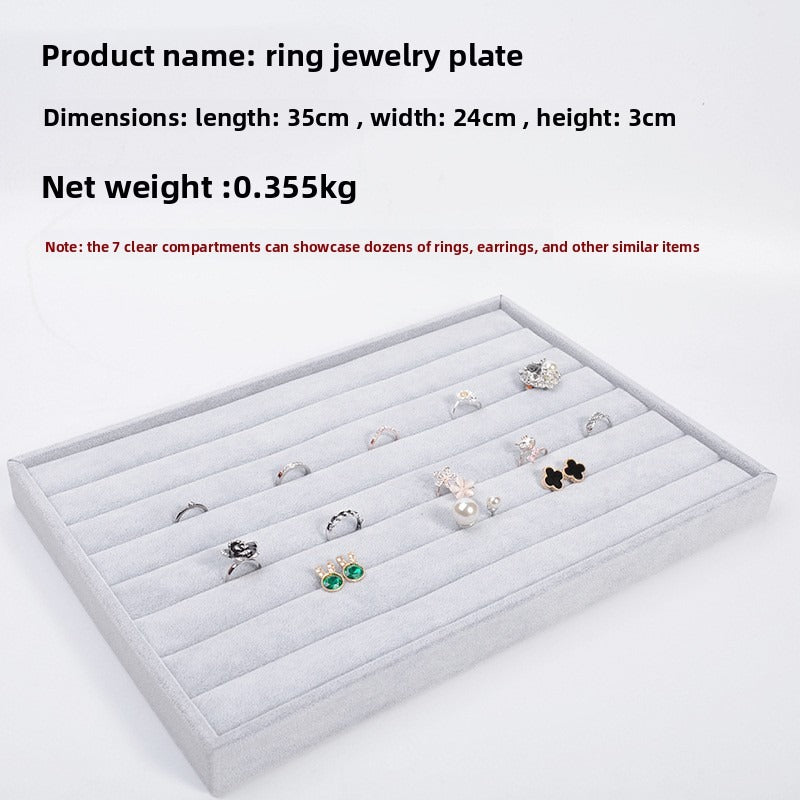 Gray Velvet Jewelry Tray