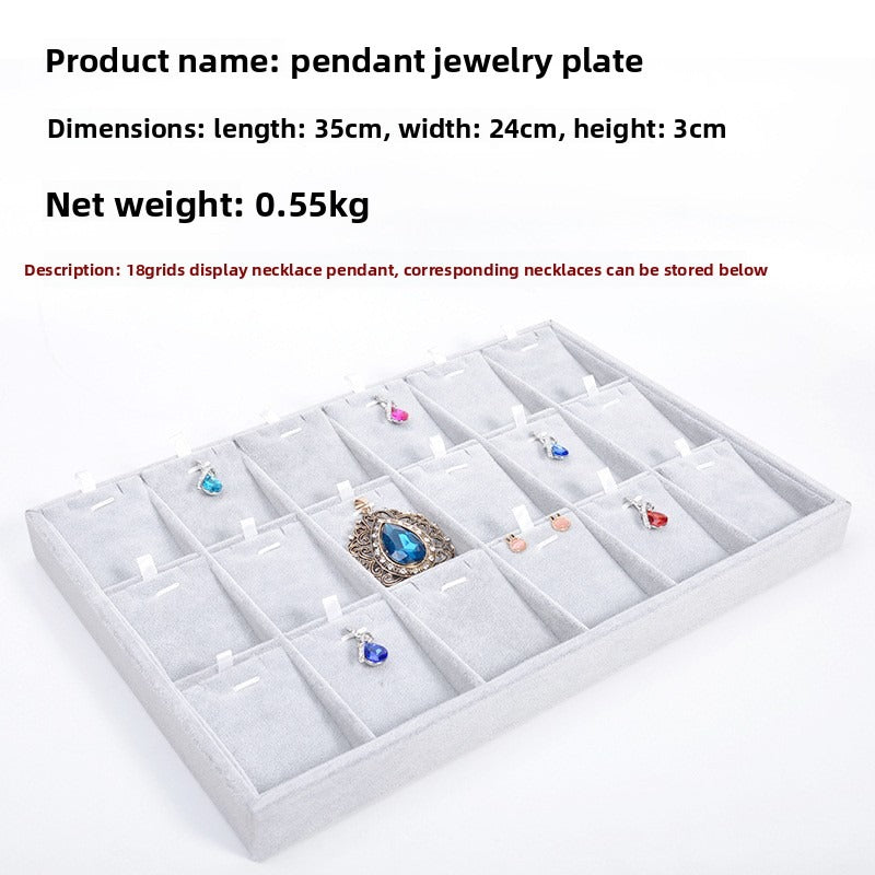 Gray Velvet Jewelry Tray