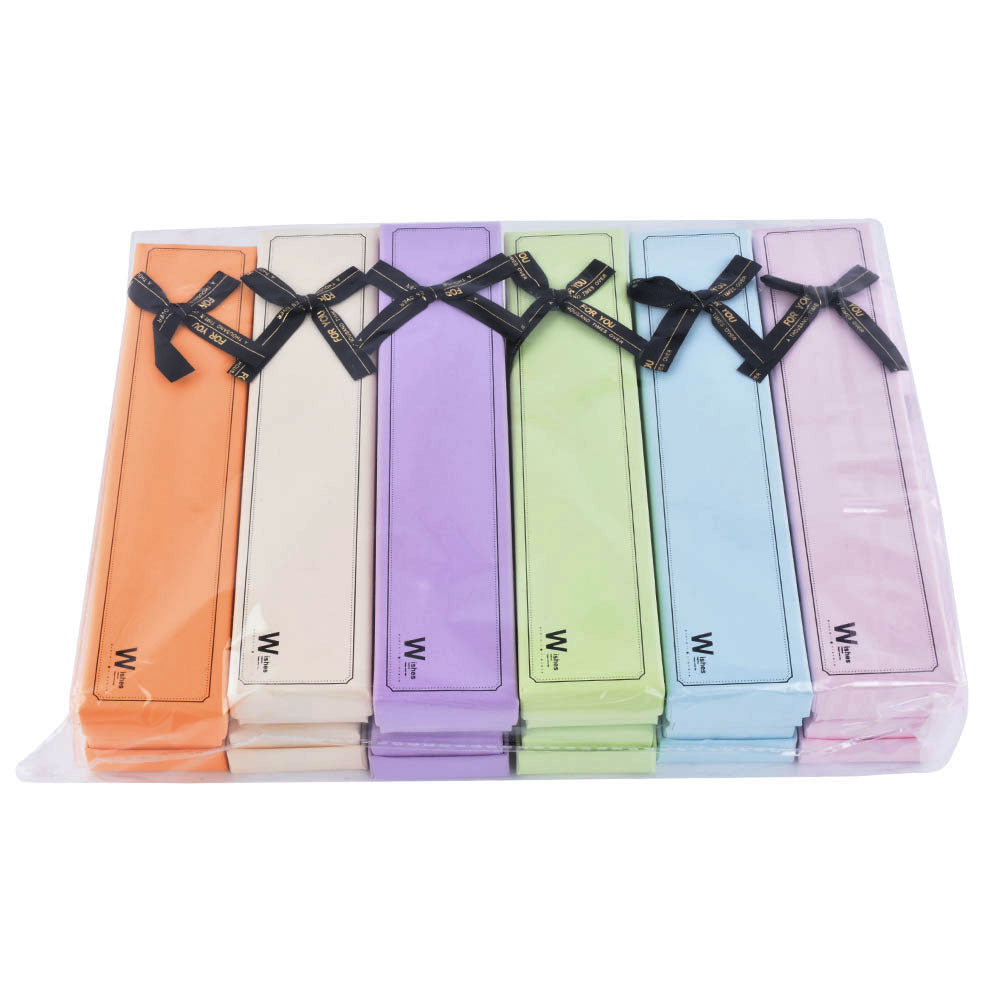 12 PCS B1582-X7 Fashion 6 Colors Necklace Boxes with Ribbon