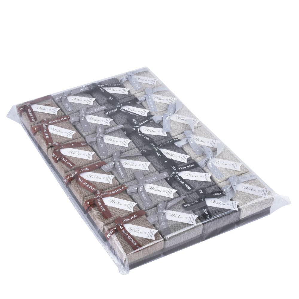 24 PCS B1522-X5 Cardboard Fashion Ring Boxes With 6 Colors