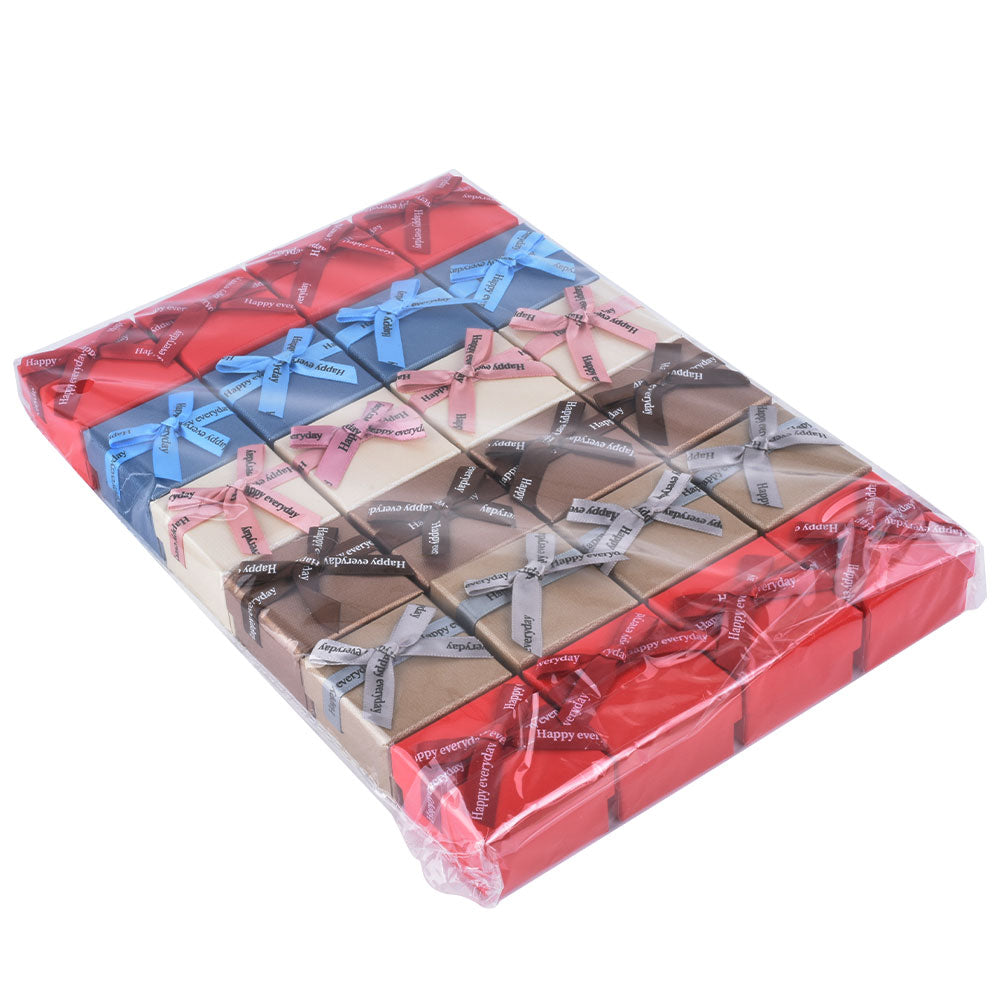 12PCS B1522-X8 Fashion Bow Tie Ring Boxes With 6 Colors
