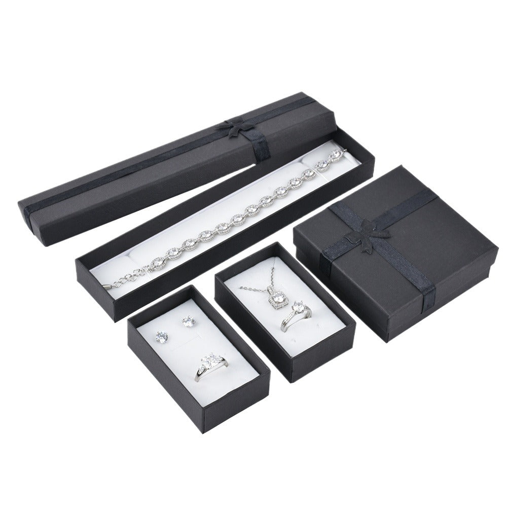 12Pcs (B10-44-BK) Black Fashion Necklace Boxes