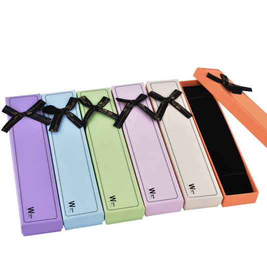 12 PCS B1582-X7 Fashion 6 Colors Necklace Boxes with Ribbon