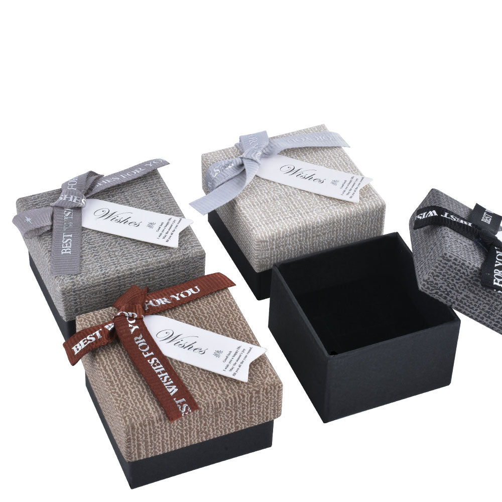 24 PCS B1522-X5 Cardboard Fashion Ring Boxes With 6 Colors