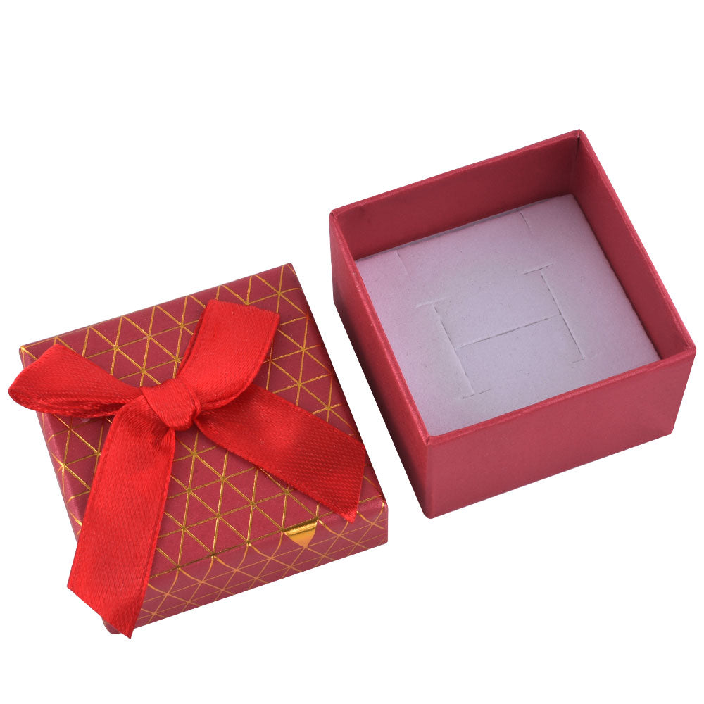 24 PCS B1522-X1 Fashion Cardboard 6 Color Ring Jewelry Box With Bow Tie