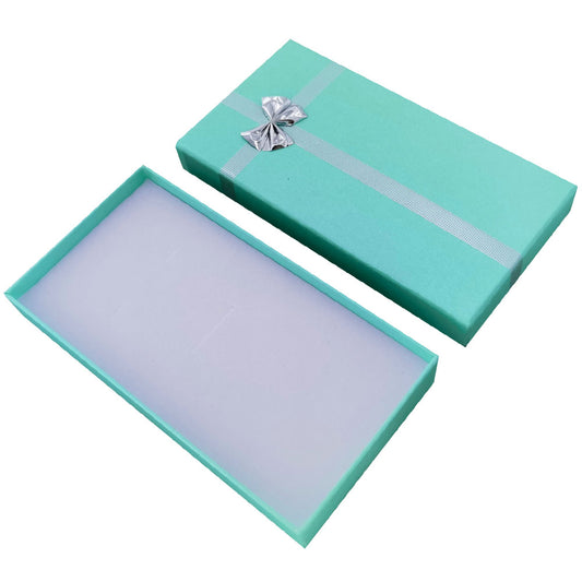 B09 Fashion Lake Blue Cardboard Jewelry Boxes