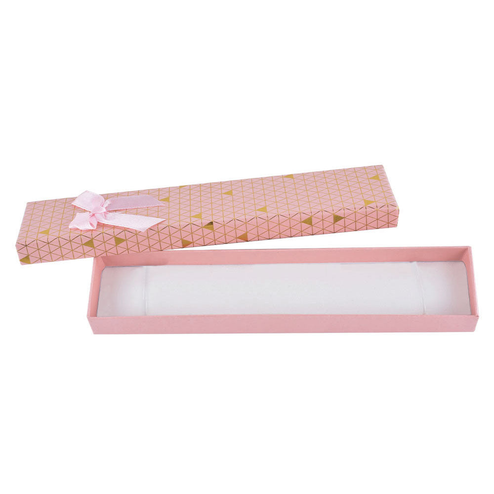 12 PCS B1582-X1 Fashion Cardboard 6 Color Bracelet Jewelry Box With Bow Tie