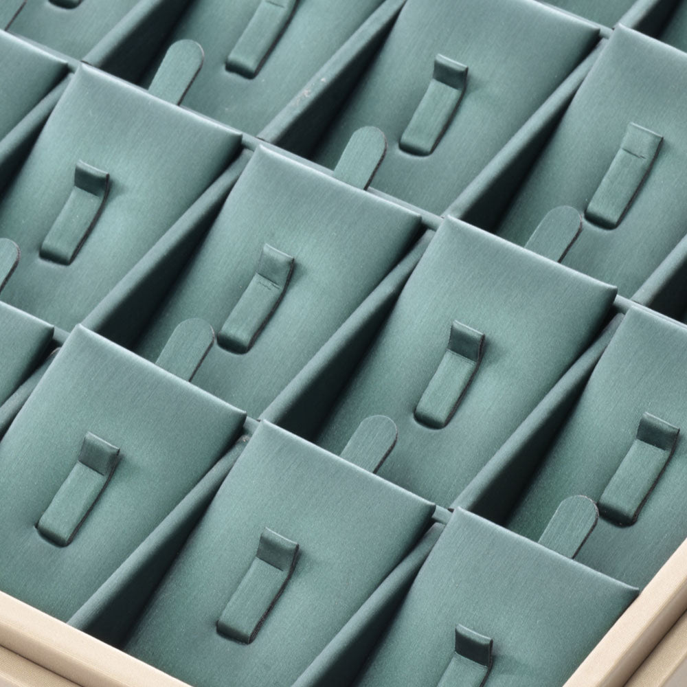 Green PU ring display tray material detail