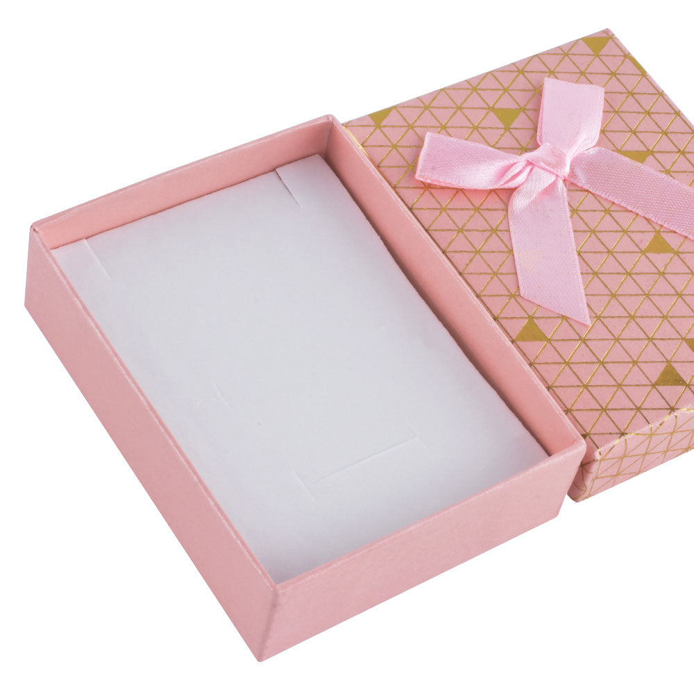 12 PCS B1534-X1 Fashion Cardboard 6 Color Pendant Jewelry Box With Bow Tie