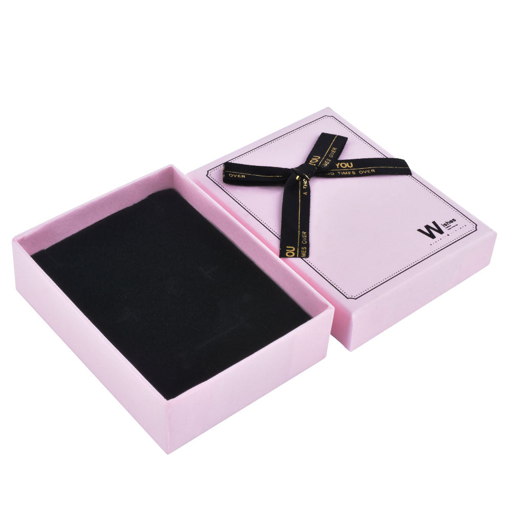 12 PCS B1534-X7 Fashion 6 Colors Pendant Earring Necklace Boxes with Ribbon