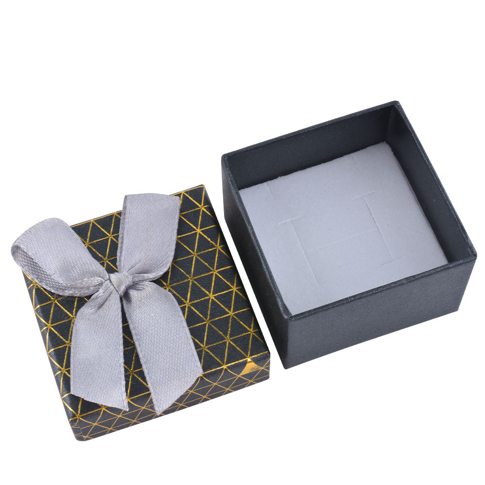 24 PCS B1522-X1 Fashion Cardboard 6 Color Ring Jewelry Box With Bow Tie