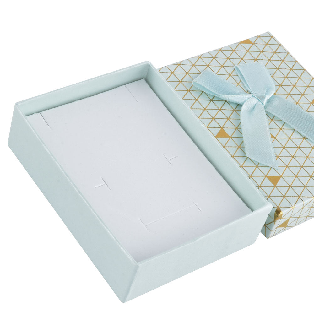 12 PCS B1534-X1 Fashion Cardboard 6 Color Pendant Jewelry Box With Bow Tie