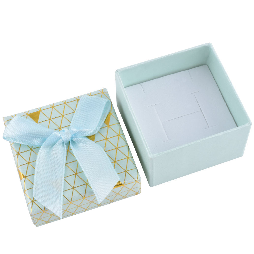 24 PCS B1522-X1 Fashion Cardboard 6 Color Ring Jewelry Box With Bow Tie