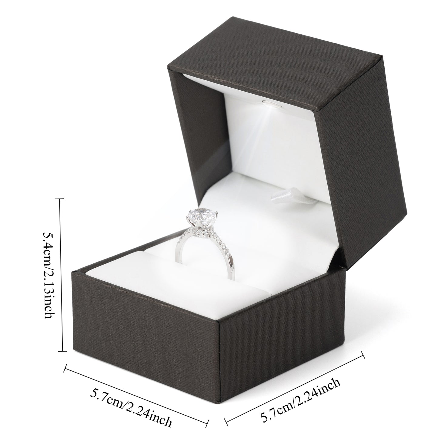 Black Ring Box With LED Light,Price For 10 PCS