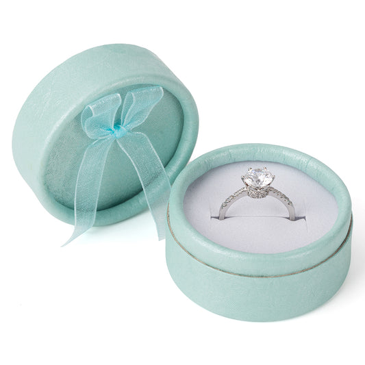 30PCS Round Fashion Blue Ring Boxes