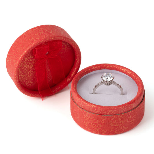 30PCS Round Red Fashion Ring Boxes