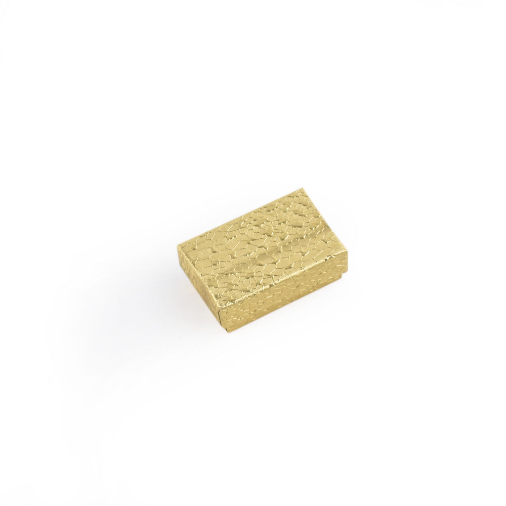 100PCS BX2810 Gold Cotton Filled Boxes, Size:1 7/8"*1 1/4"*5/8"
