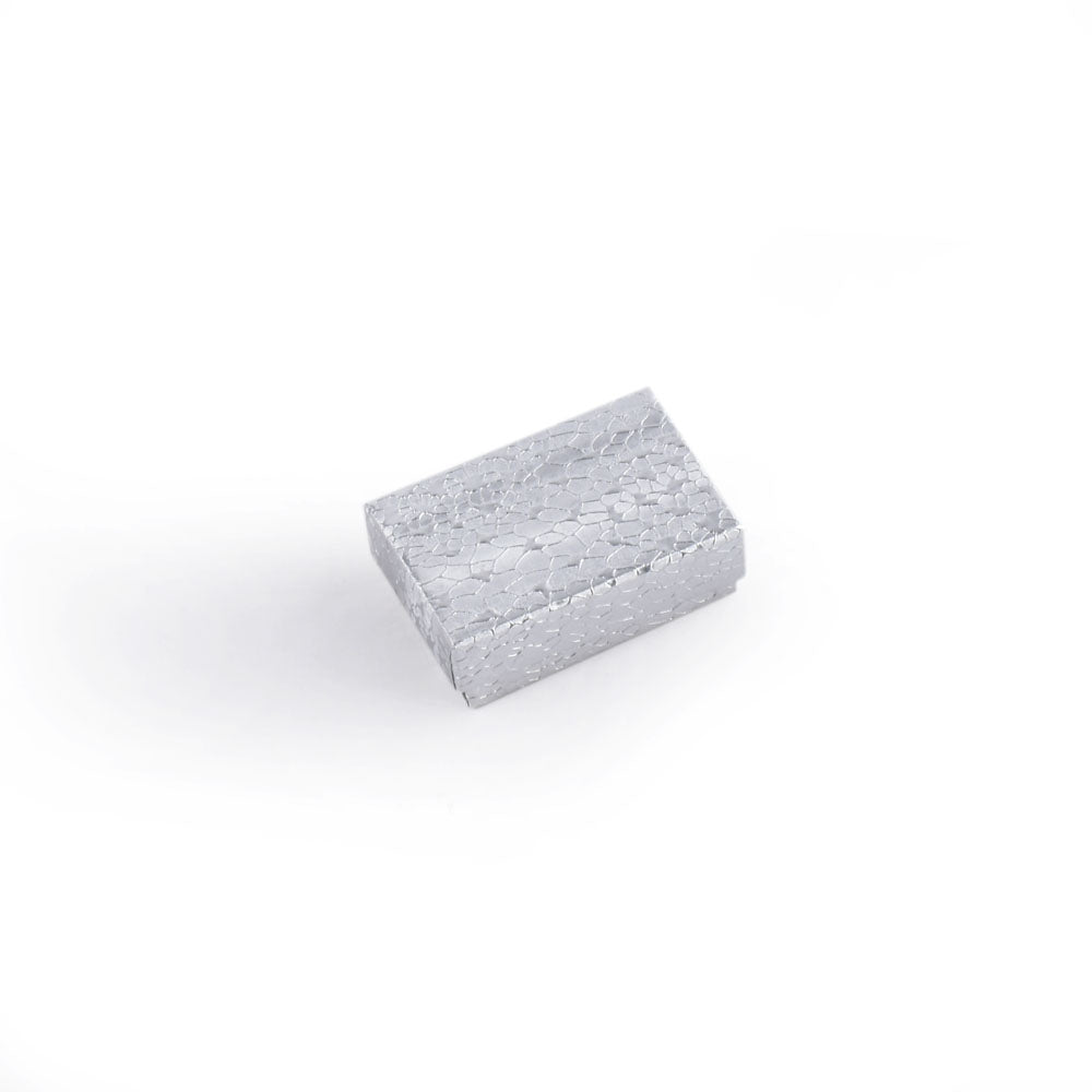100PCS BX2810S Silver Cotton Filled Boxes, Size:1 7/8"*1 1/4"*5/8"