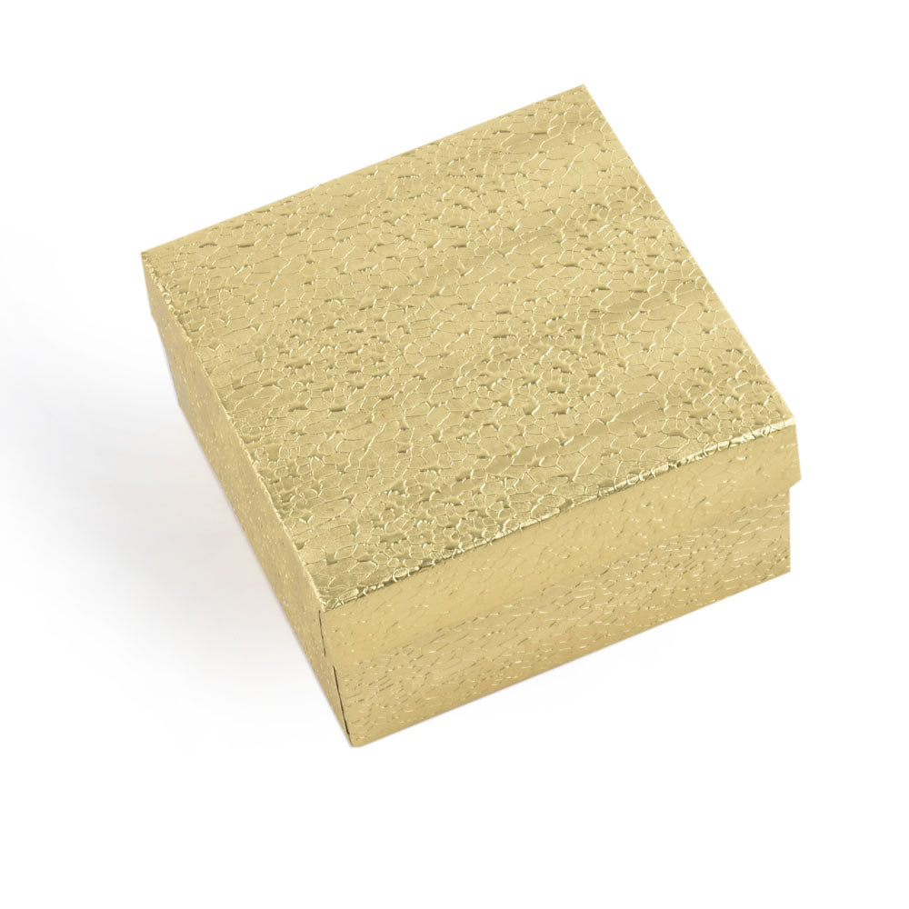 100PCS BX2834 Gold Cotton Filled Boxes, Size:3 3/4*3 3/4*2inch