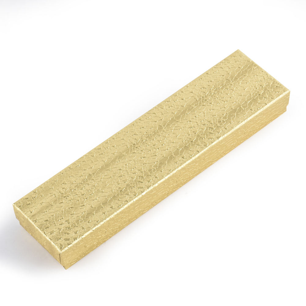100PCS BX2882 Gold Cotton Filled Boxes, Size:8*2*1 inch