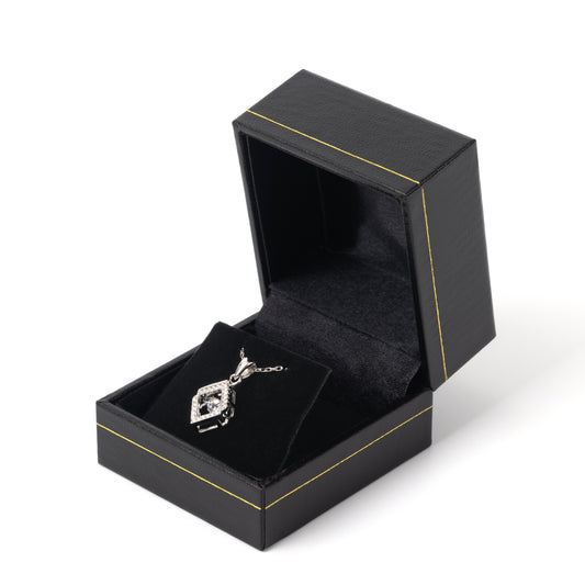 24PCS Gold Trim Black Earring Pendant Box
