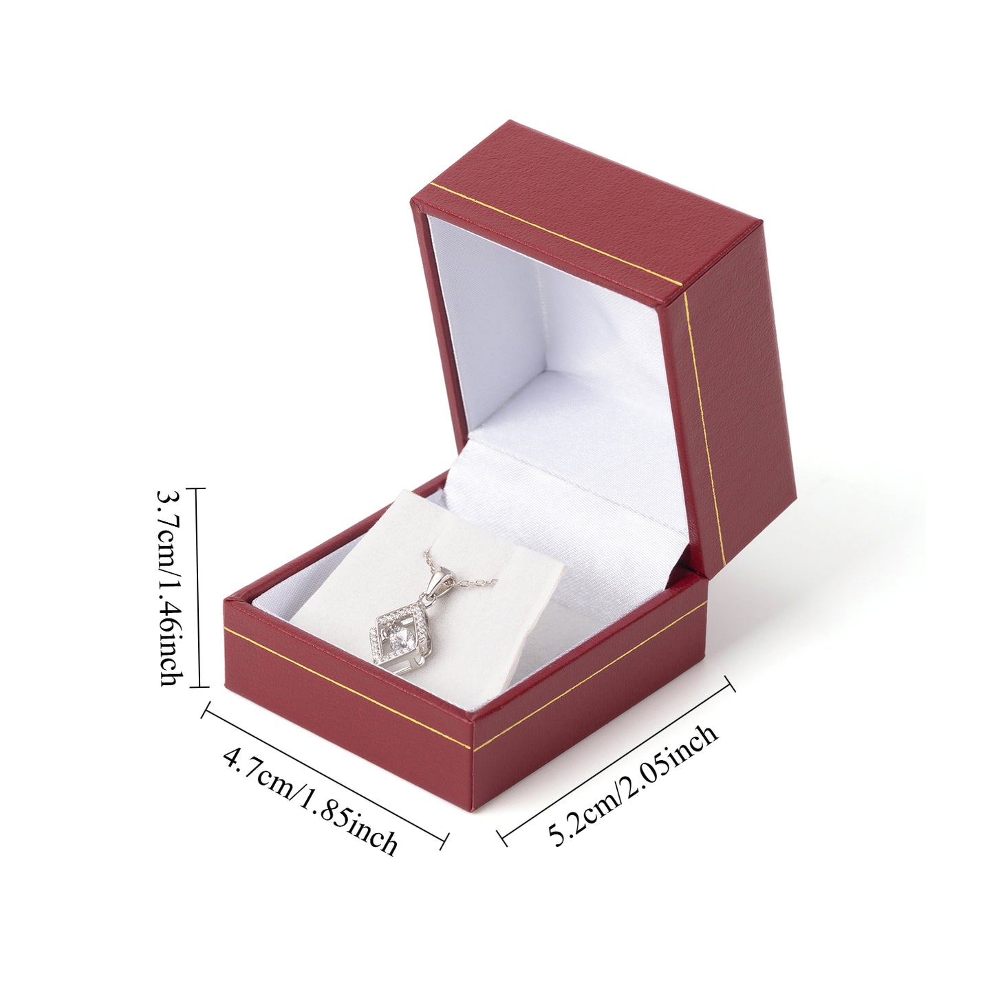 24PCS Gold Trim Red Earring Pendant Box