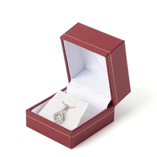 24PCS Gold Trim Red Earring Pendant Box