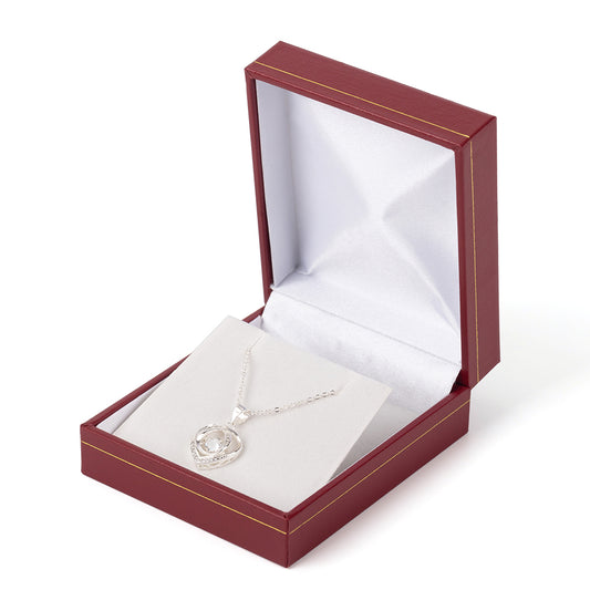 12PCS Red Earring Box With Gold Trim