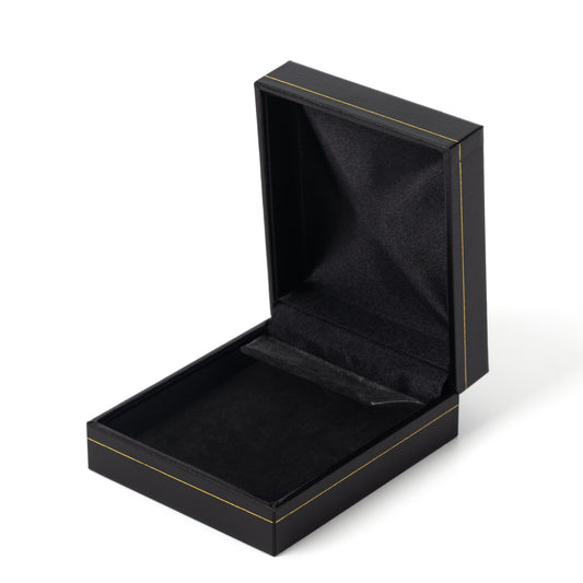 12PCS Black Earring Box With Gold Trim