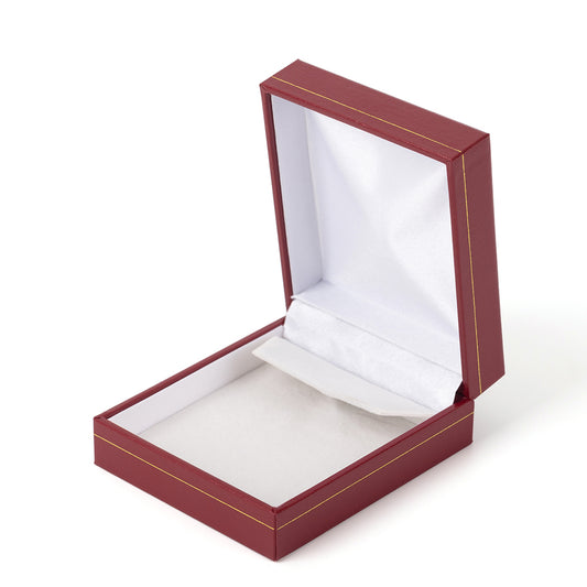 12PCS Red Earring Box With Gold Trim