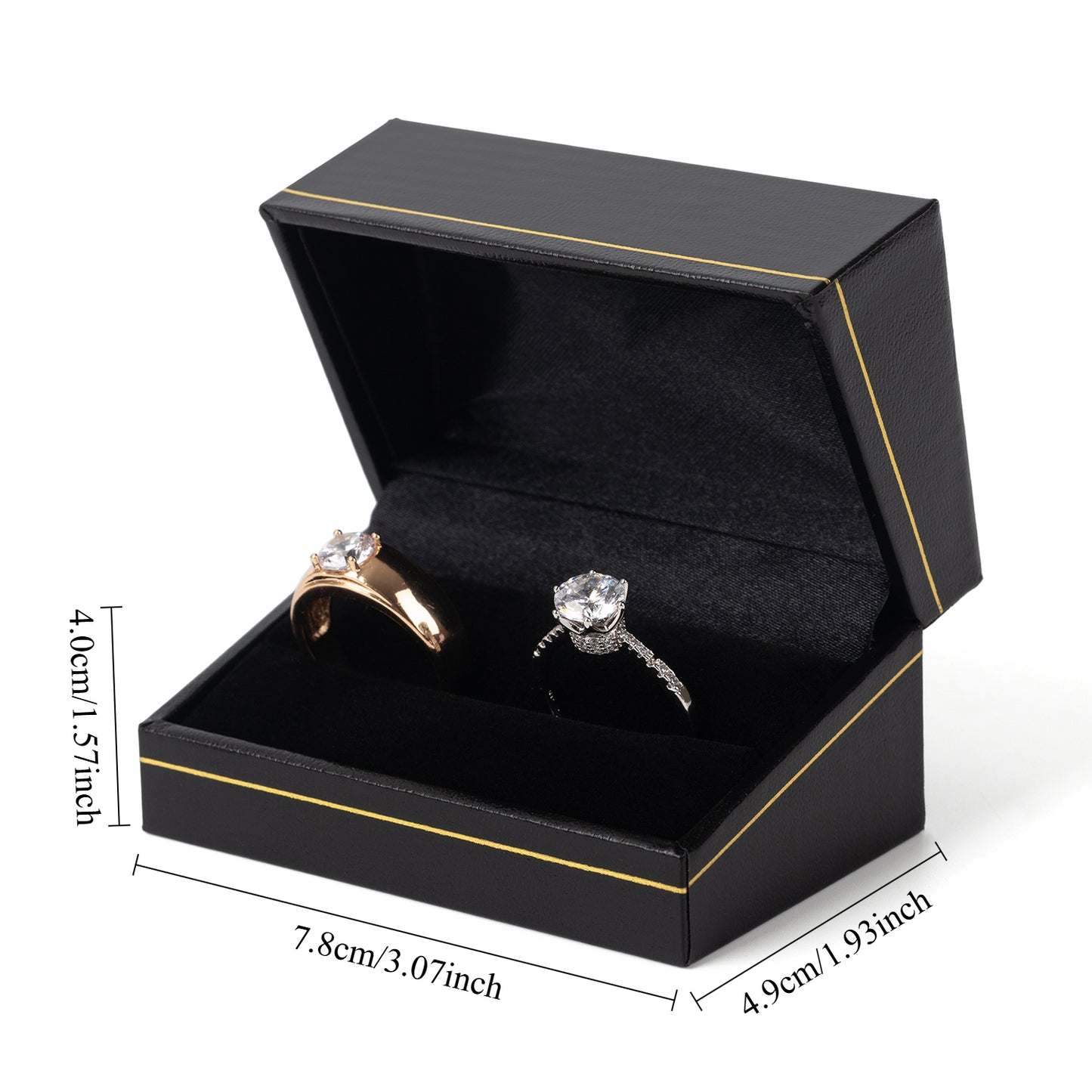 black gold ring open