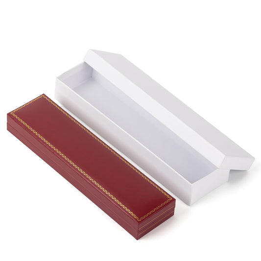 6PCS Red Bracelet Box With Gold Trim