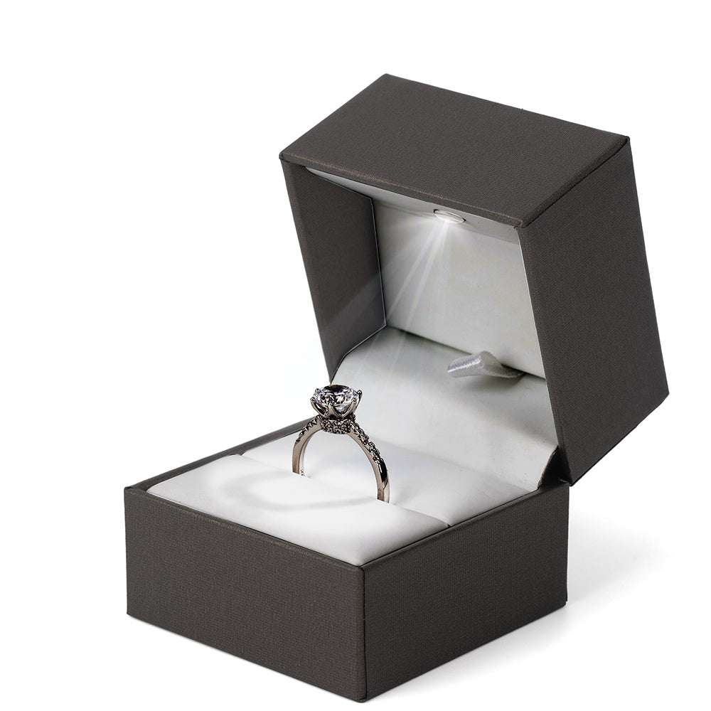 Black Ring Box With LED Light,Price For 10 PCS