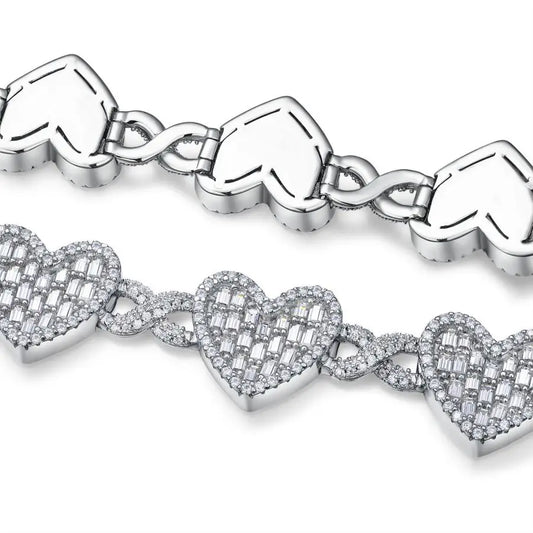 S925 Silver Cuban Bracelet with Moissanite Elegant & Stylish, Perfect for Birthdays, Anniversaries, and Holiday Gifts