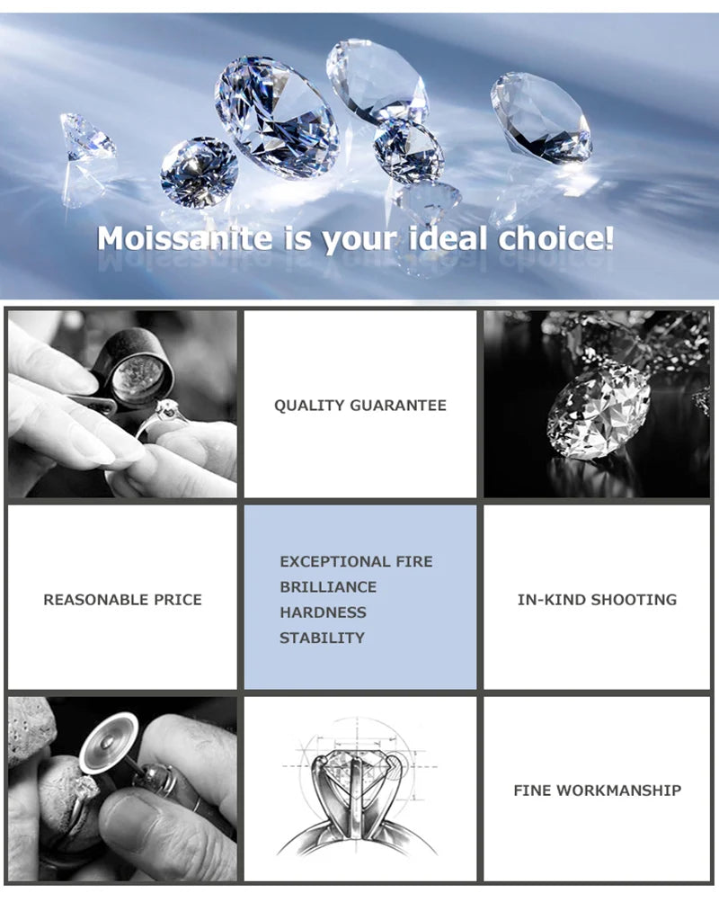 Jeweller Buy Fashionable Women's VVS Moissanite Huggie Hoops S925 925 Sterling Silver Stud Earrings with Dangle and Drops