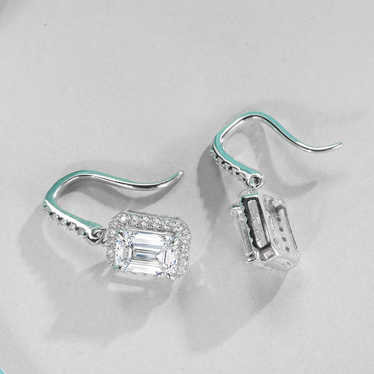 Jeweller Buy Wholesale 925 Sterling Silver Moissanite Earrings VVS1 Diamond Huggie