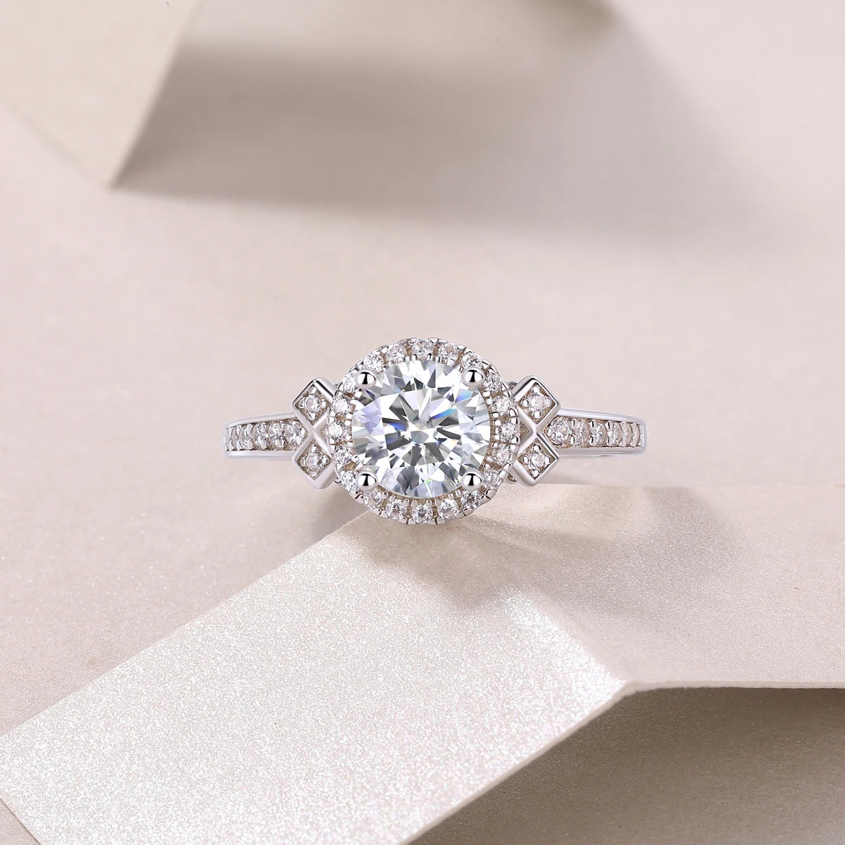 Best Selling Classics Design Moissanite Ring Silver Jewelry Women Gift Party Sterling Stone Wedding Technology party