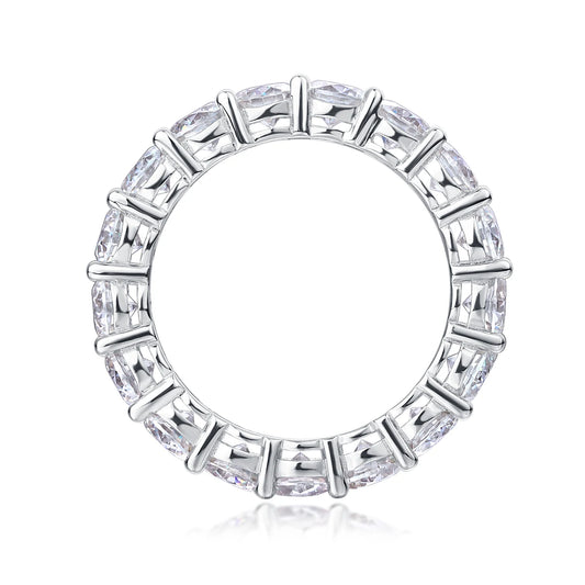 Best Selling Classics Design Moissanite Eternity Ring Silver Jewelry Women Gift Party Sterling Stone Wedding Technology party
