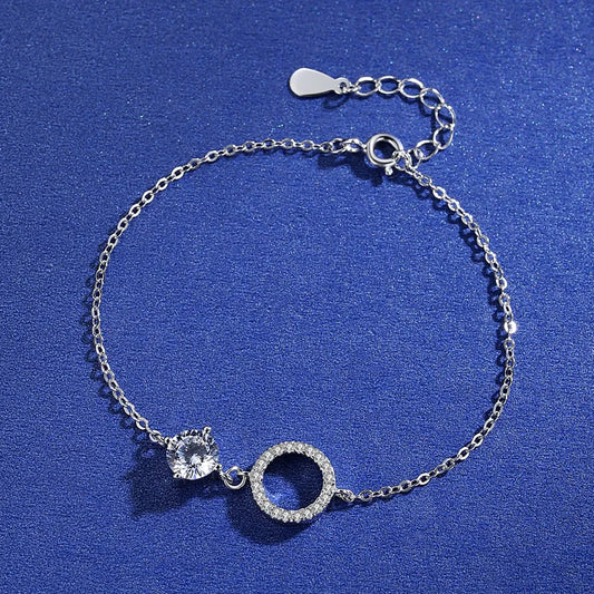 Fashion Charm Classic Bracelet Rhodium Plated Zirconia Diamond ladies fine jewelry sterling 925 silver bracelet