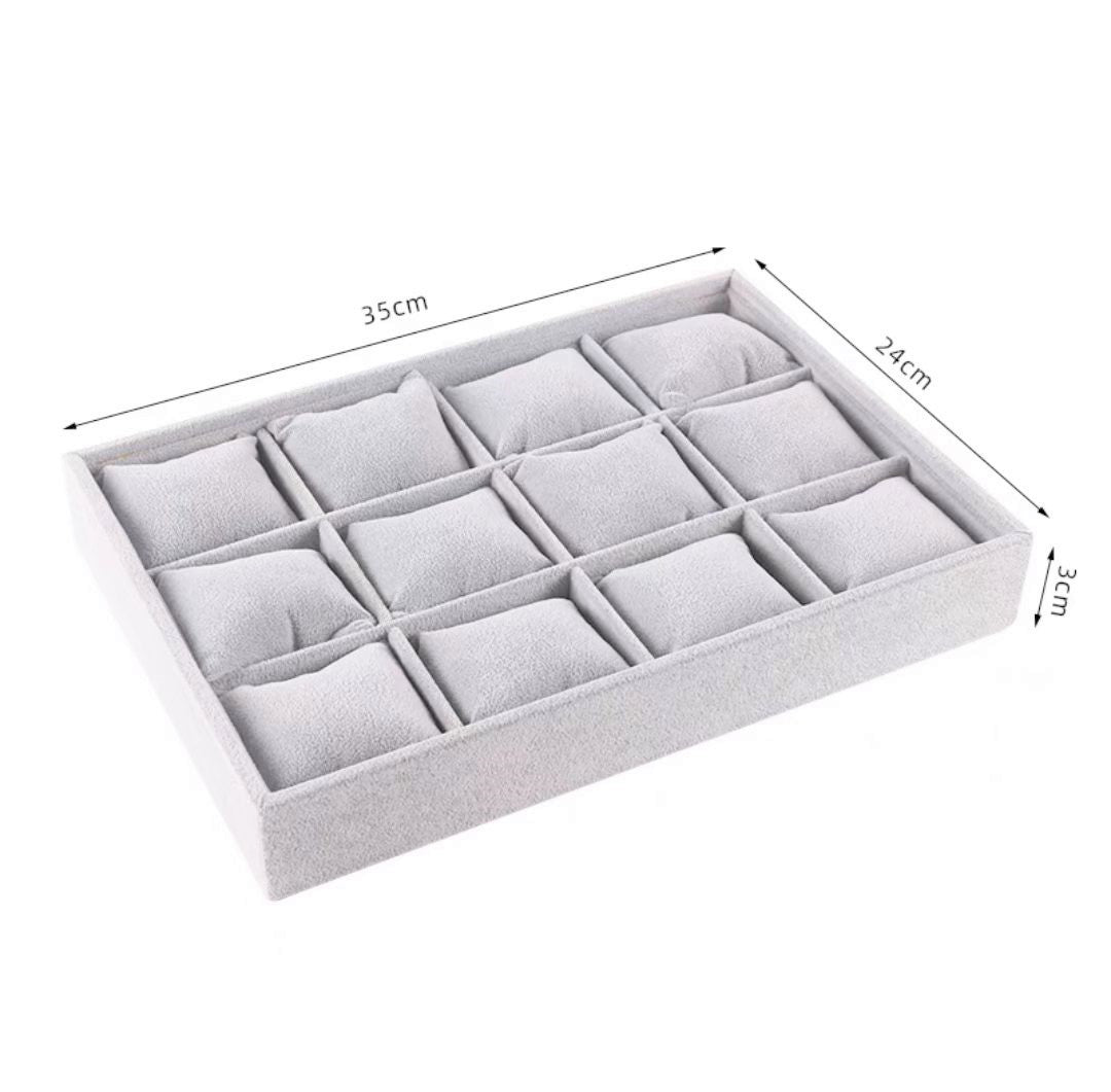 Gray Velvet Jewelry Tray