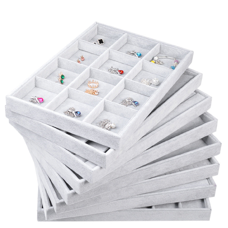 Gray Velvet Jewelry Tray