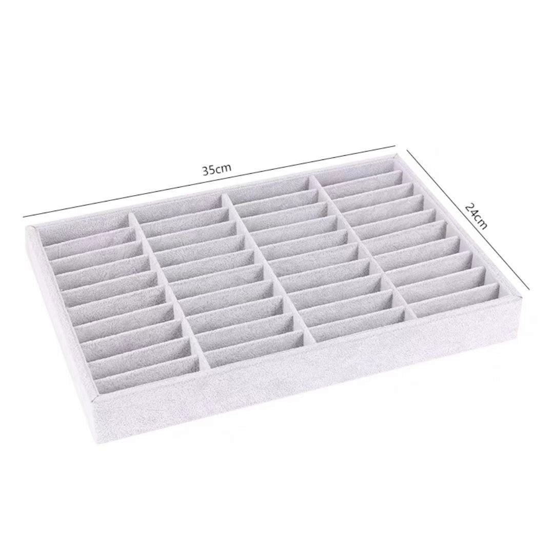 Gray Velvet Jewelry Tray
