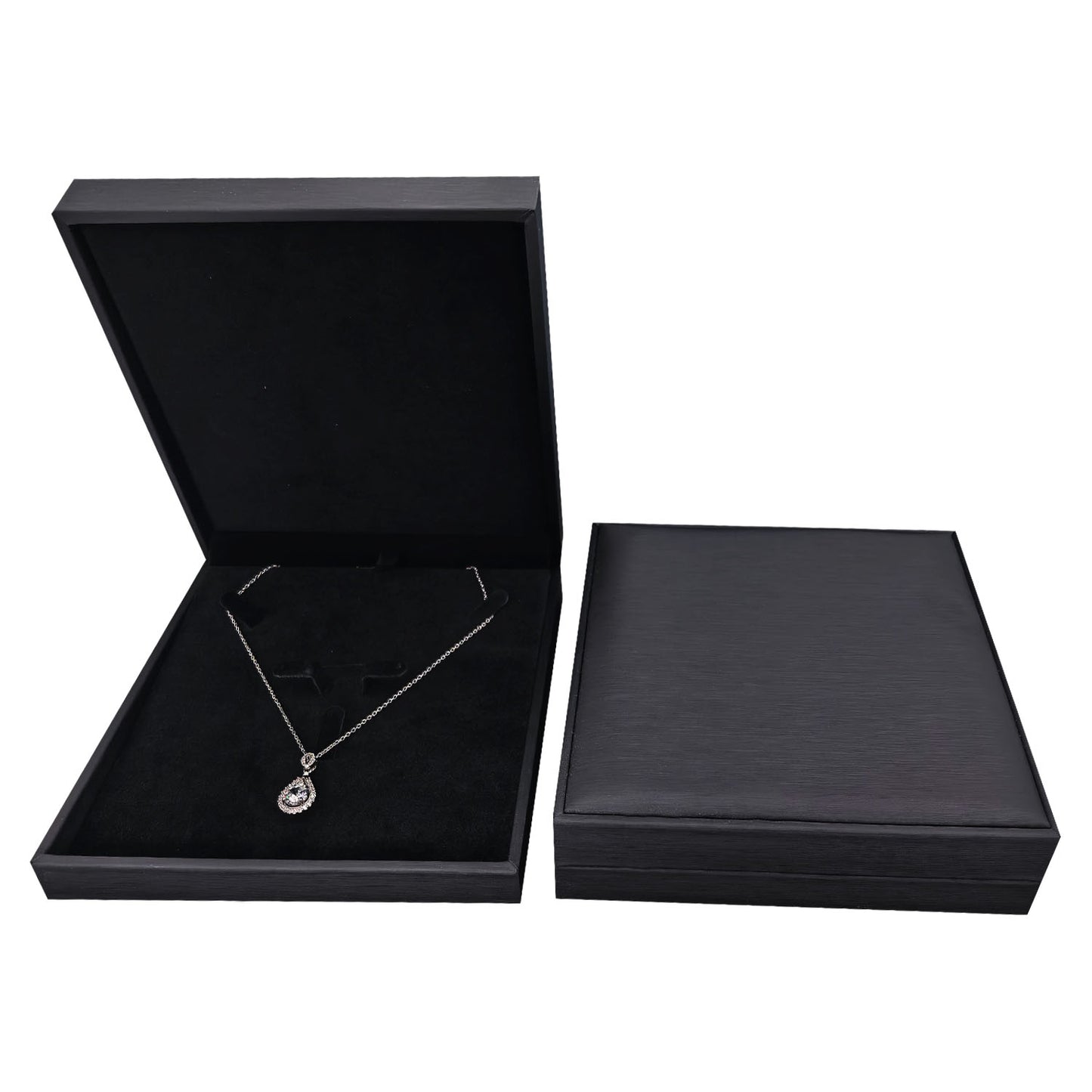 3PCS Black Small Size PU Necklace Boxes