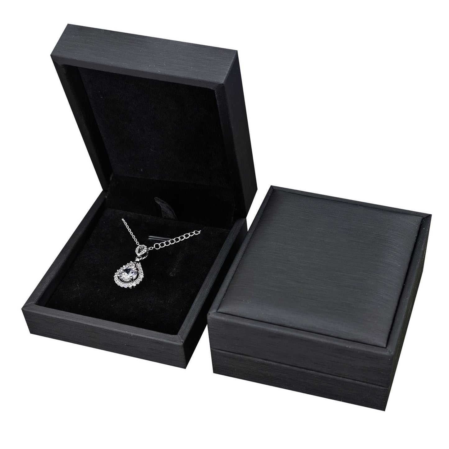 12 Pcs Black PU Pendant Earring Boxes