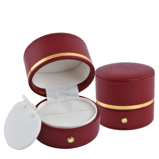 6PCS Red Oval Luxury Jewelry Box