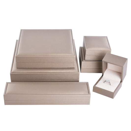 Classic PU Champagne Jewelry Boxes