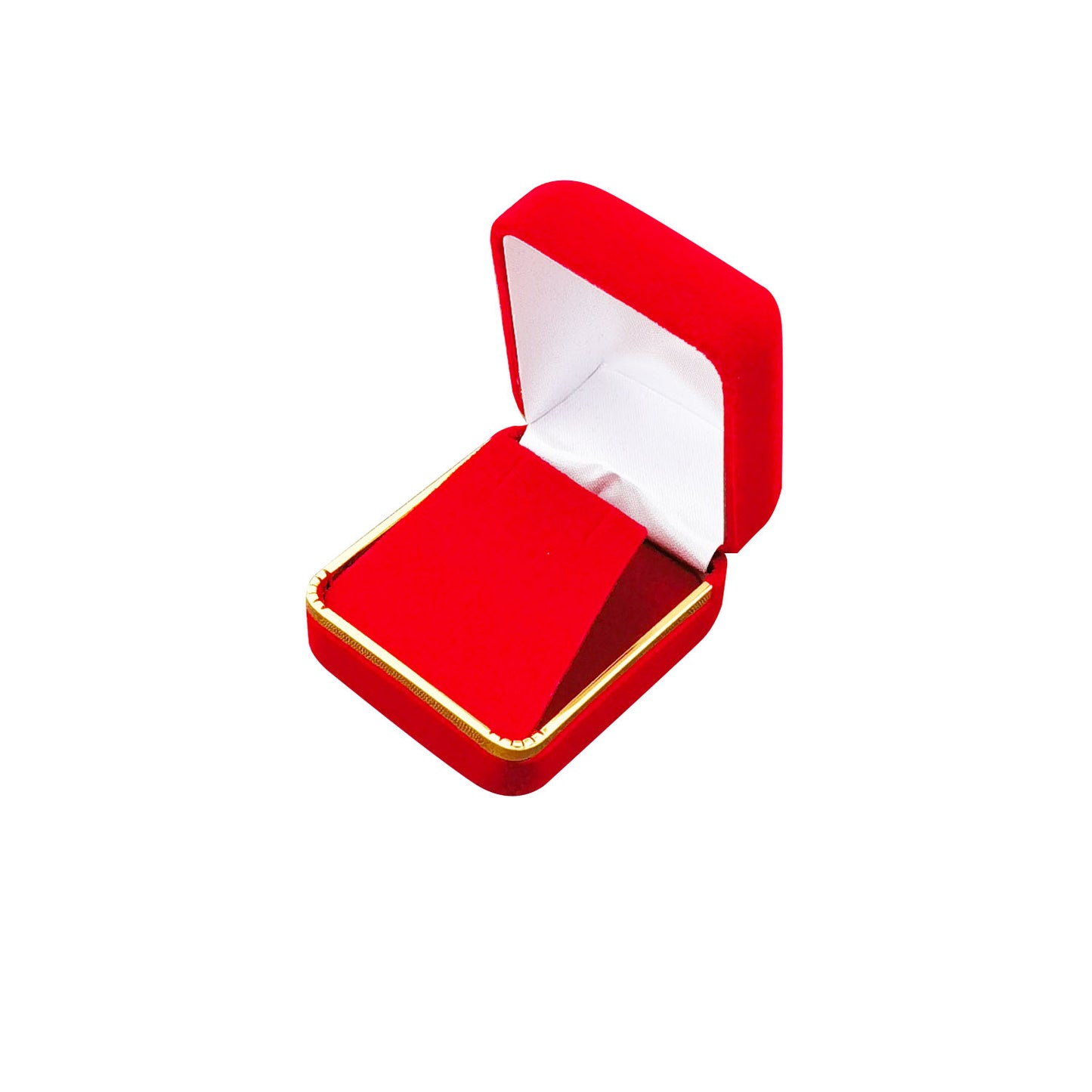 12PCS Red Velvet Earring Boxes With Gold Trim