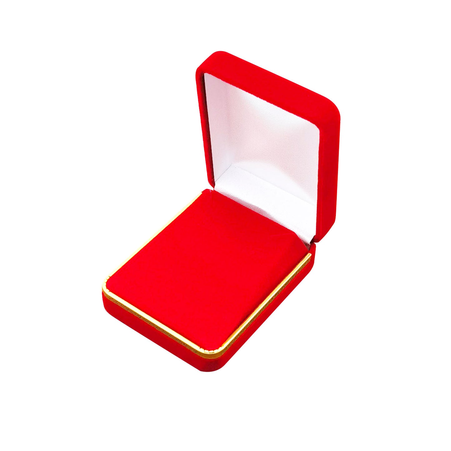 12PCS Red Velvet Pendant Earring Necklace Boxes With Gold Trim