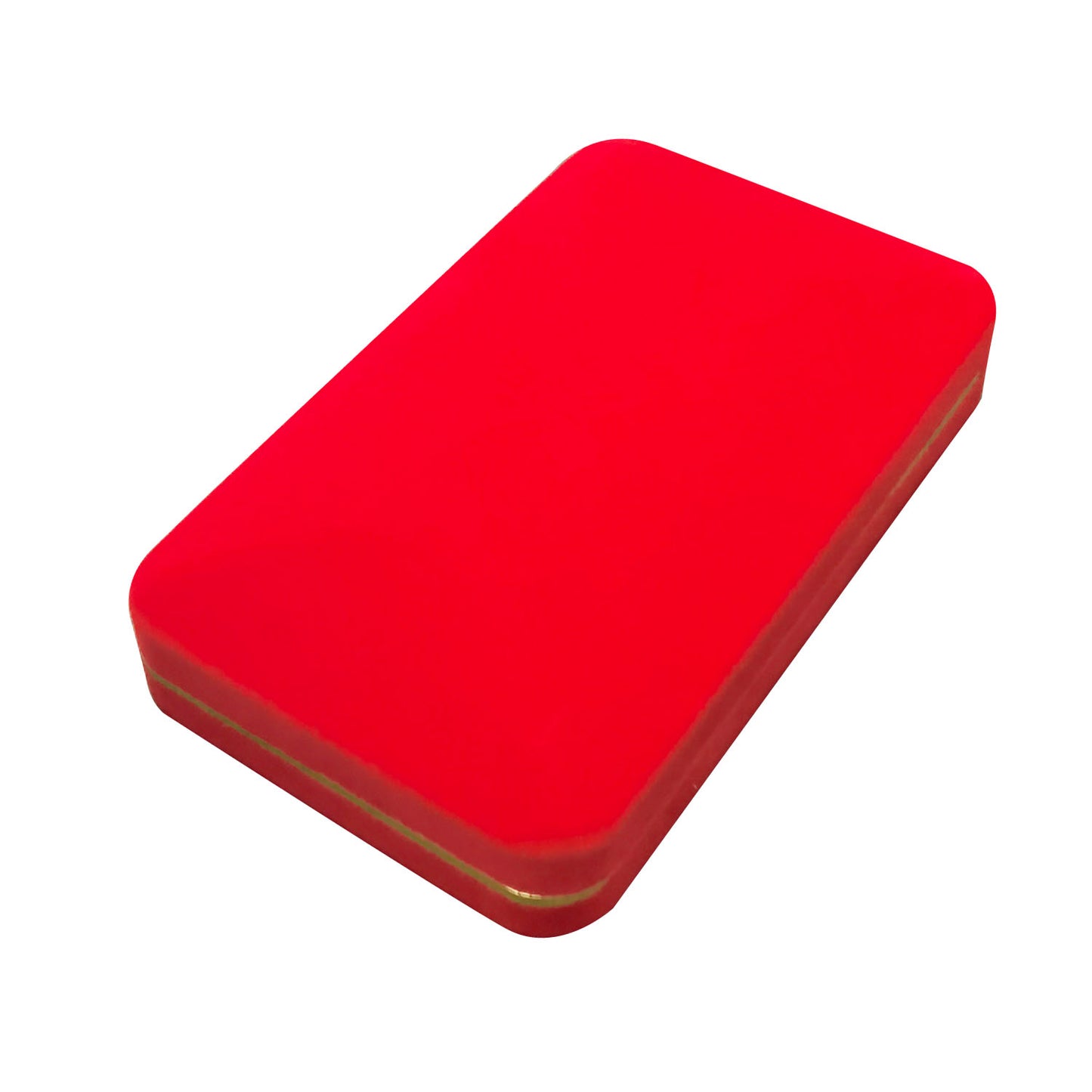 6PCS Red Velvet Necklace Boxes With Gold Trim