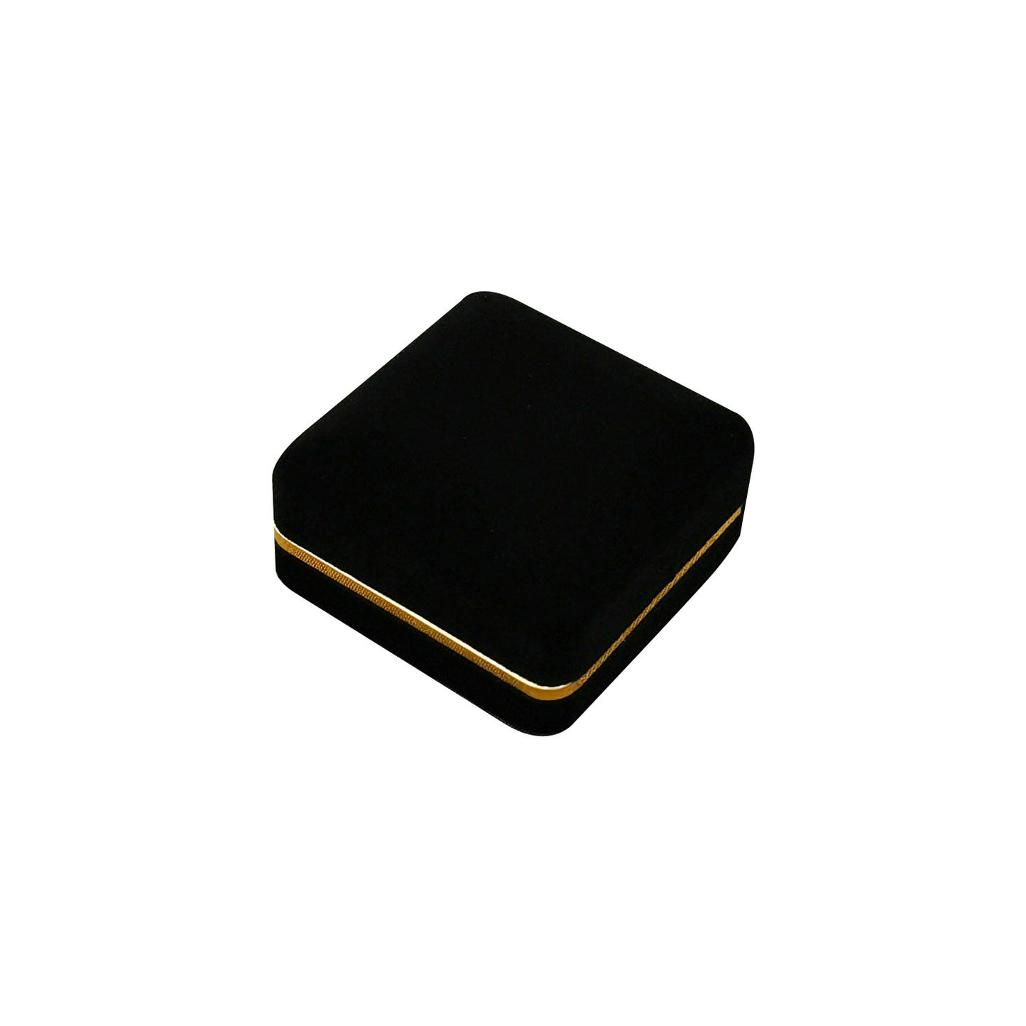 12PCS Black Pendant Velvet Earring Boxes With Gold Trim